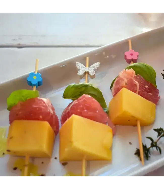 SWEET DIVIDE 4.75" Cocktail & Appetizer Picks - Garden Party - 24 Count