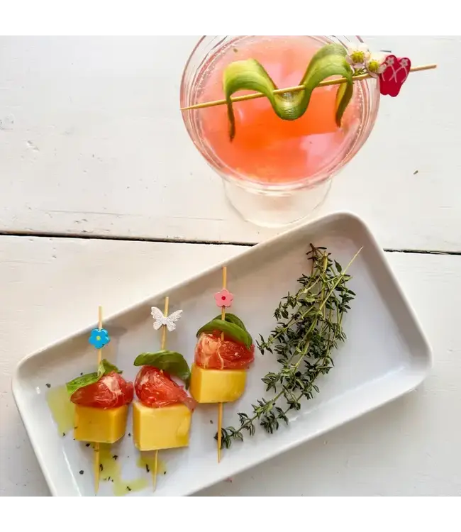 SWEET DIVIDE 4.75" Cocktail & Appetizer Picks - Garden Party - 24 Count