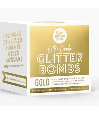 THE GLITTER LAB Gold Drink Glitter Bombs For Cocktails, Mocktails & Bubbly