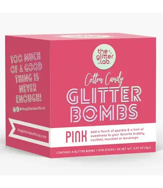 THE GLITTER LAB Pink Drink Glitter Bombs For Cocktails, Mocktails & Bubbly