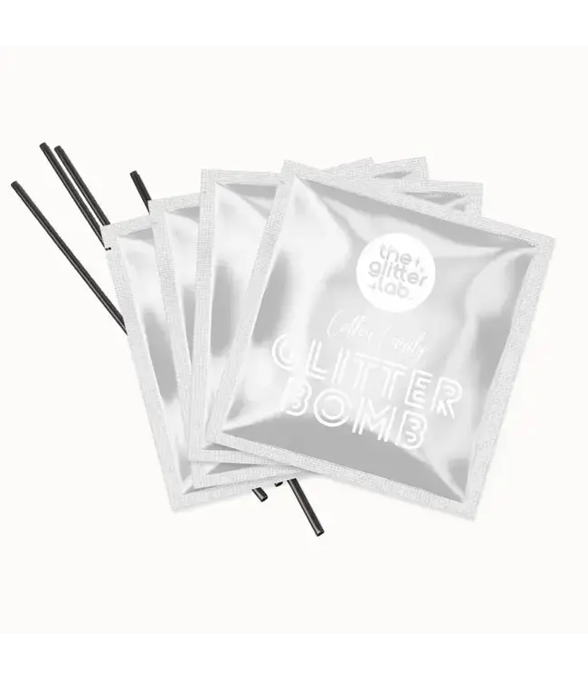 THE GLITTER LAB Silver Drink Glitter Bombs For Cocktails, Mocktails & Bubbly