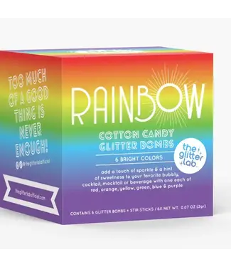 THE GLITTER LAB Rainbow Drink Glitter Bombs For Cocktails, Mocktails & Soda