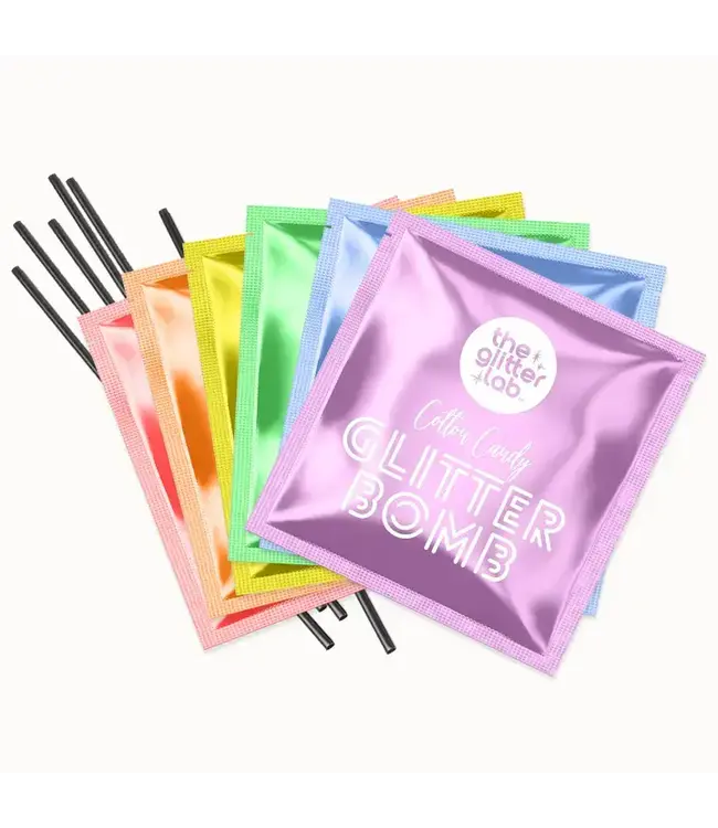 THE GLITTER LAB Rainbow Drink Glitter Bombs For Cocktails, Mocktails & Soda