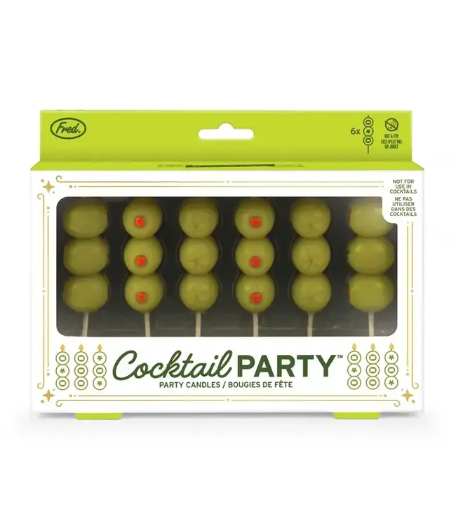FRED & FRIENDS Cocktail Party Olive Candles - Set of 6