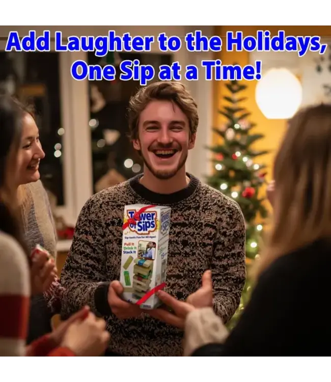 UT BRANDS Tower of Sips – Adult Party Drinking Game, Fun Novelty Gift