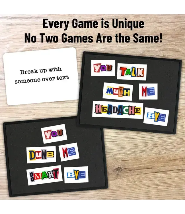 UT BRANDS Ransomizer – Funny Word Party Game For Teens, Adults & Gifts