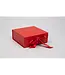 LA RIBBONS WHOLESALE 8" X 8" X 4" Collapsible Gift Box w/ Satin Ribbon & Magnetic - Red