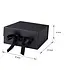 LA RIBBONS WHOLESALE 8" X 8" X 4" Collapsible Gift Box w/ Satin Ribbon & Magnetic | Black