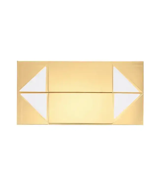 LA RIBBONS WHOLESALE 8X8X4 REUSABLE GIFT BOX GOLD