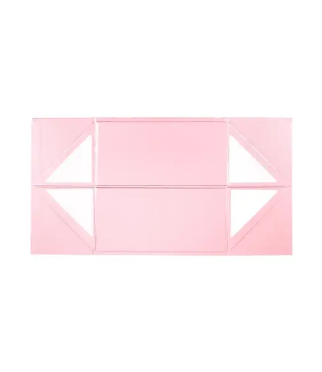 LA RIBBONS WHOLESALE 8" X 8" X 4" Collapsible Gift Box w/ Magnetic Square Flap Lid | Pink