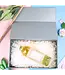 LA RIBBONS WHOLESALE 14" X 9" X 4.3" Collapsable Gift Box w/ Magnetic Square Flap Lid | Silver