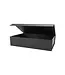 LA RIBBONS WHOLESALE 14" X 9" X 4.3" Collapsable Gift Box w/ Magnetic Square Flap Lid | Black