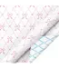 LA RIBBONS WHOLESALE 30" X 10’ Reversible Wrapping Paper | Baby Quilted Diamond and Ric-Rac