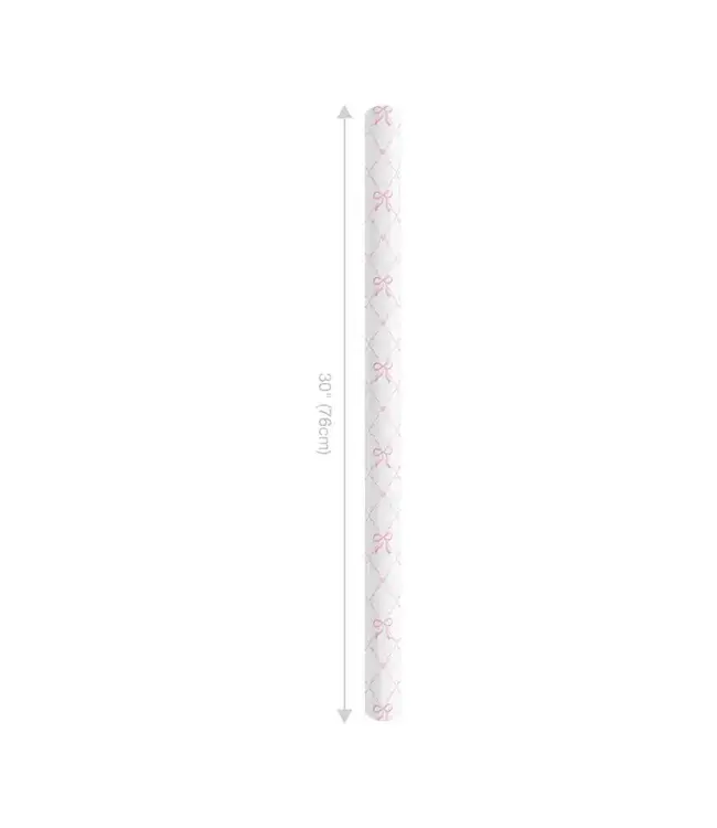 LA RIBBONS WHOLESALE 30" X 10’ Reversible Wrapping Paper | Baby Quilted Diamond and Ric-Rac