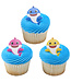DECOPAC Baby Shark Mommy, Daddy and Baby Cupcake Rings