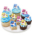 DECOPAC Baby Shark Mommy, Daddy and Baby Cupcake Rings