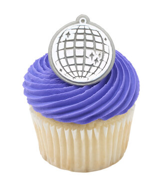 BAKERY CRAFTS Disco Ball Cupcake Rings - 12 Count
