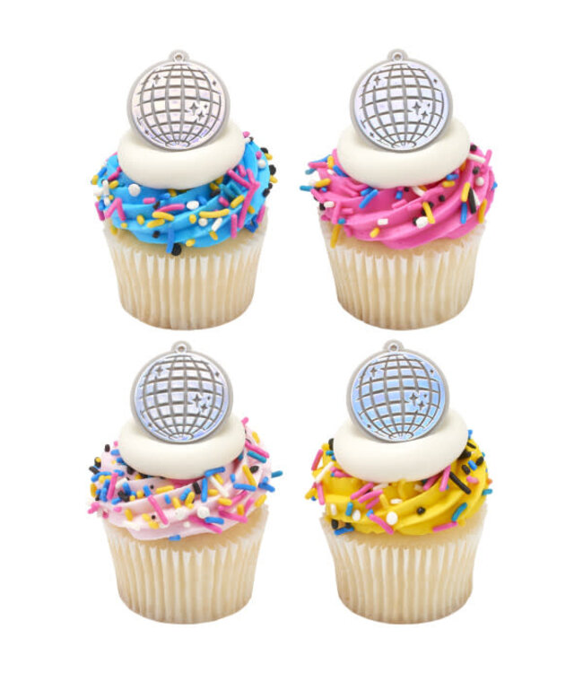 BAKERY CRAFTS Disco Ball Cupcake Rings - 12 Count