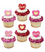 BAKERY CRAFTS Love Heart Cupcake Rings - 12 Count