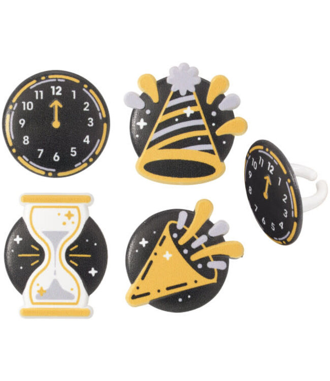 BAKERY CRAFTS Countdown to the New Year Cupcake Rings - 12 Count