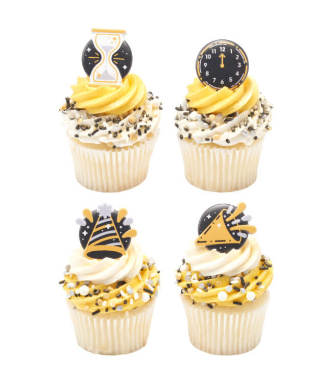 BAKERY CRAFTS Countdown to the New Year Cupcake Rings - 12 Count