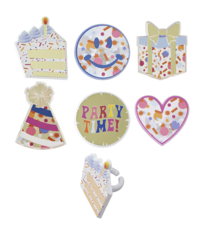 DECOPAC Party Time Assortment Cupcake Rings - 12 Count