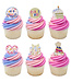 DECOPAC Party Time Assortment Cupcake Rings - 12 Count