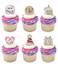 DECOPAC Party Time Assortment Cupcake Rings - 12 Count