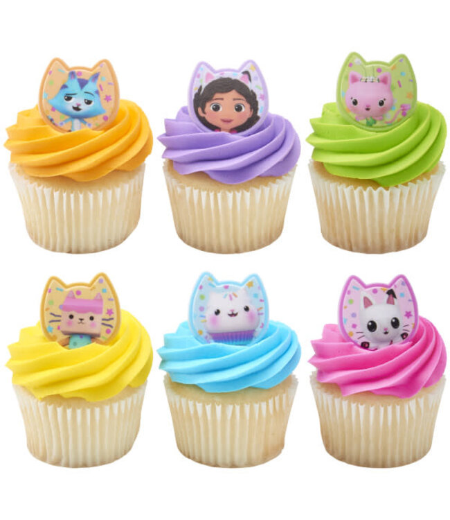 BAKERY CRAFTS DreamWorks Gabby's Dollhouse Cupcake Rings - 12 Count