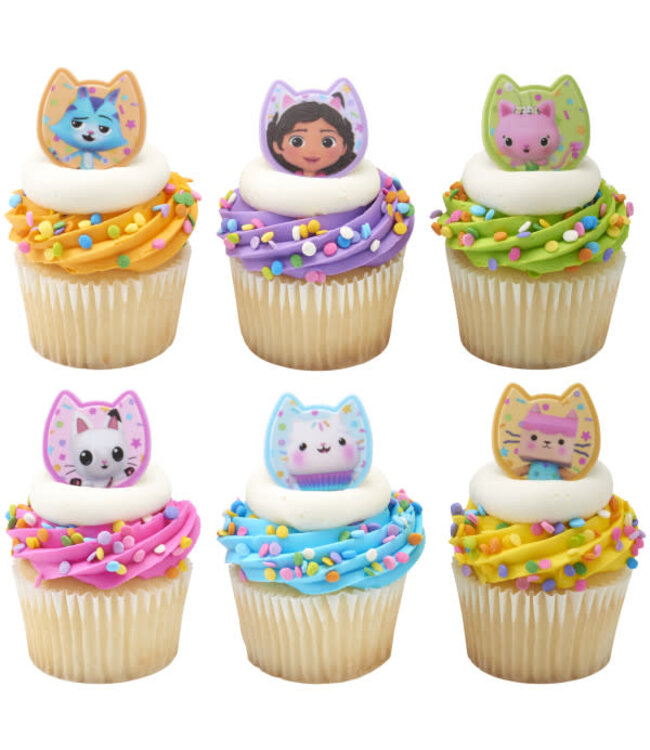 BAKERY CRAFTS DreamWorks Gabby's Dollhouse Cupcake Rings - 12 Count