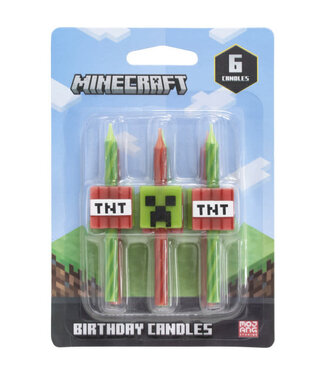 DECOPAC MINECRAFT Icon Licensed Candles - 6 Count