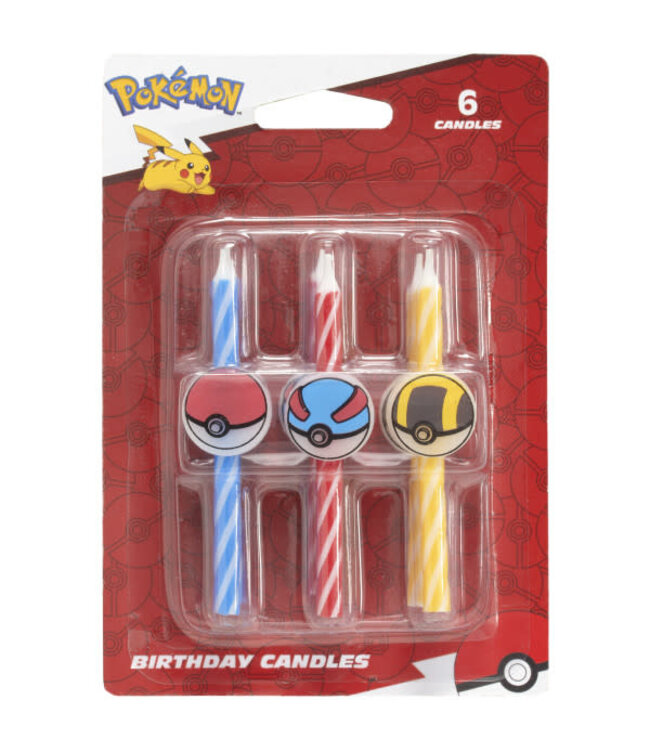 DECOPAC Pokémon Poké Ball Icon Licensed Candles - 6 Count
