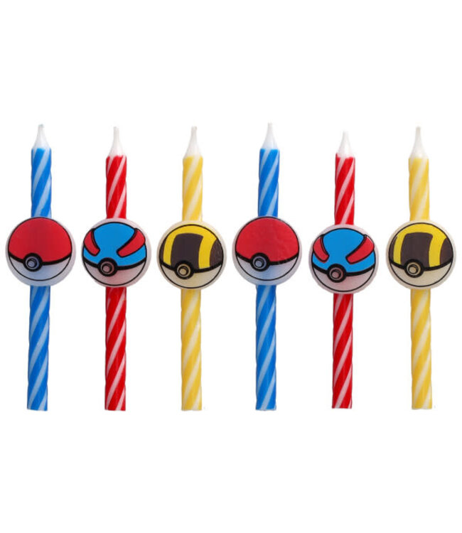 DECOPAC Pokémon Poké Ball Icon Licensed Candles - 6 Count