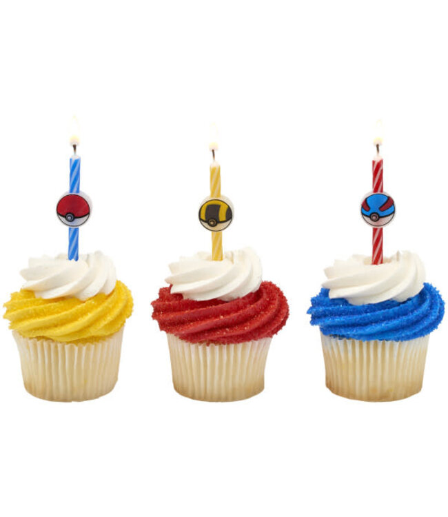 DECOPAC Pokémon Poké Ball Icon Licensed Candles - 6 Count