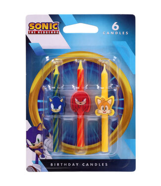 DECOPAC Sonic, Knuckles & Tails Icon Licensed Candles - 6 Count