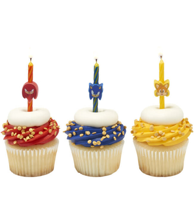 DECOPAC Sonic, Knuckles & Tails Icon Licensed Candles - 6 Count