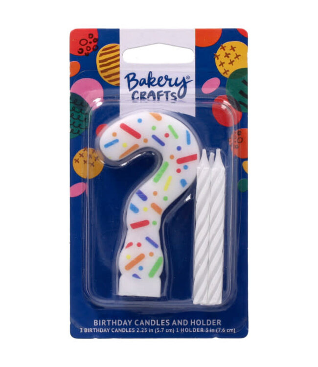 DECOPAC Rainbow Sprinkle Numeral Candle