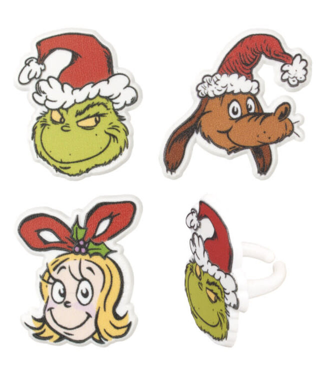 DECOPAC How The Grinch Stole Christmas Assortment Cupcake Rings - 12 Count