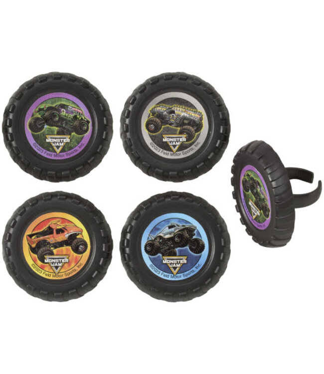 BAKERY CRAFTS Monster Jam® Car Crushing Cupcake Rings - 12Count