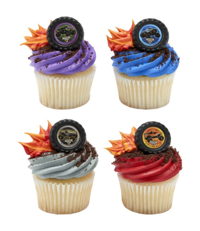 BAKERY CRAFTS Monster Jam® Car Crushing Cupcake Rings - 12Count