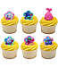 DECOPAC DreamWorks Trolls Hugs & Happiness Cupcake Rings - 12 Count