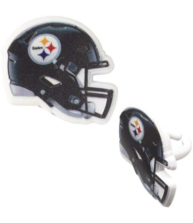 DECOPAC NFL Steelers Helmet Cupcake Rings - 12 Count
