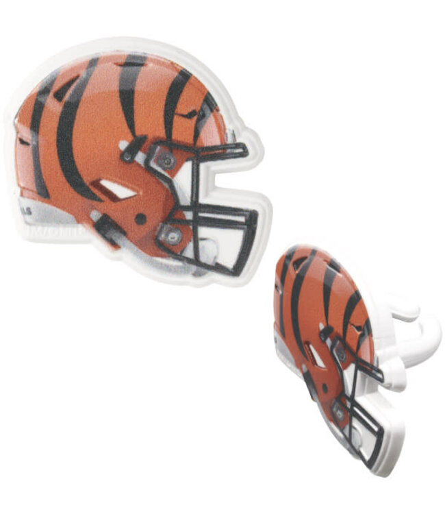 DECOPAC NFL Cincinnati Bengals Helmet Cupcake Rings - 12 Count