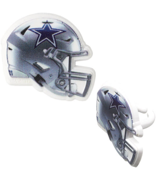 DECOPAC NFL Dallas Cowboys Helmet Cupcake Rings - 12 Count
