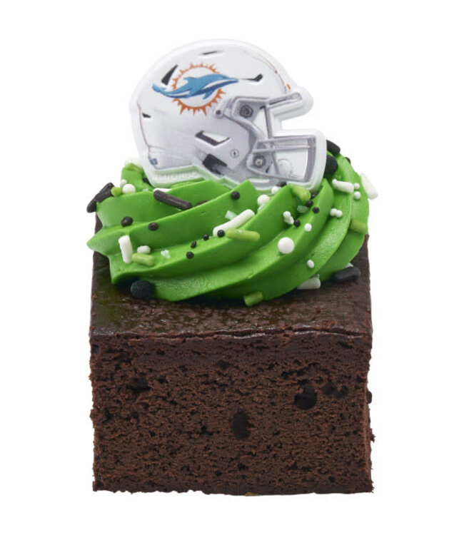 DECOPAC NFL Miami Dolphins Helmet Cupcake Rings - 12 Count