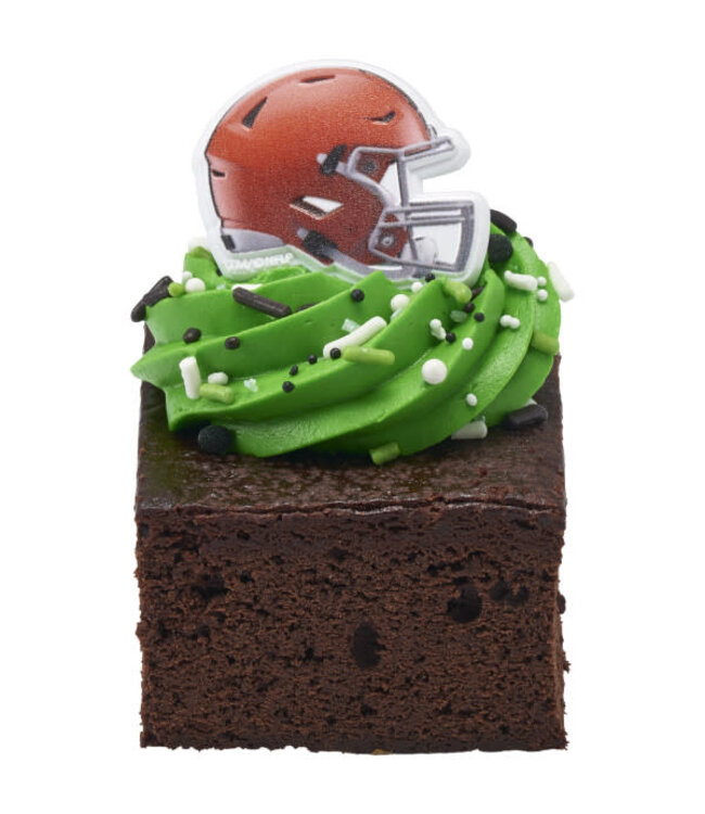 DECOPAC NFL Cleveland Browns Helmet Cupcake Rings - 12 Count
