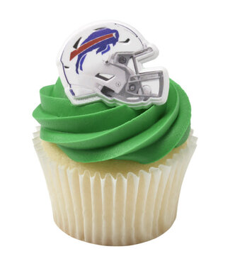 DECOPAC NFL Buffalo Bills Helmet Cupcake Rings - 12 Count