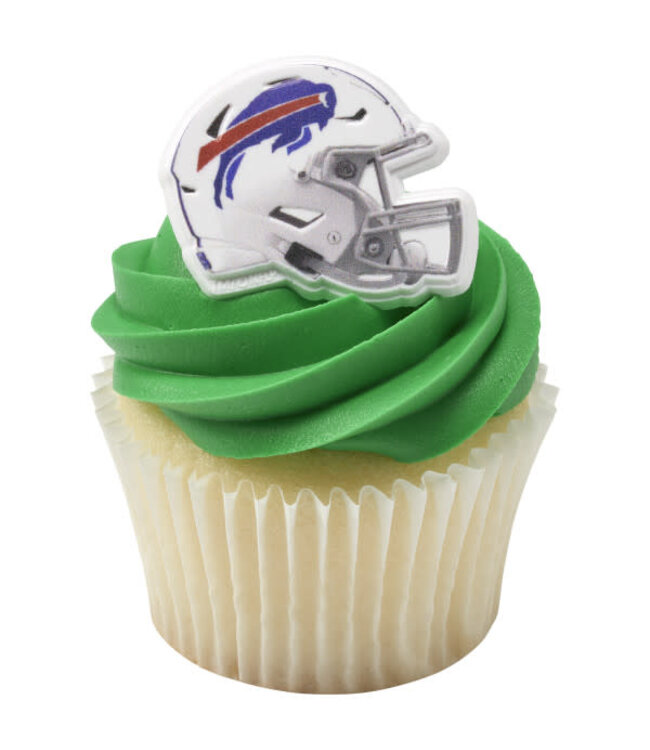 DECOPAC NFL Buffalo Bills Helmet Cupcake Rings - 12 Count