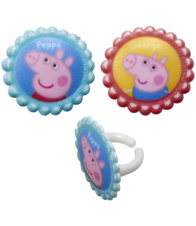 DECOPAC Peppa Pig™ Siblings Cupcake Rings - 12 Count