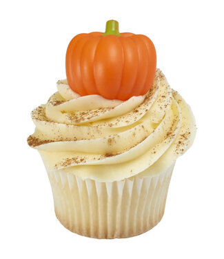 DECOPAC Traditional Pumpkin Cupcake Rings -12 Count